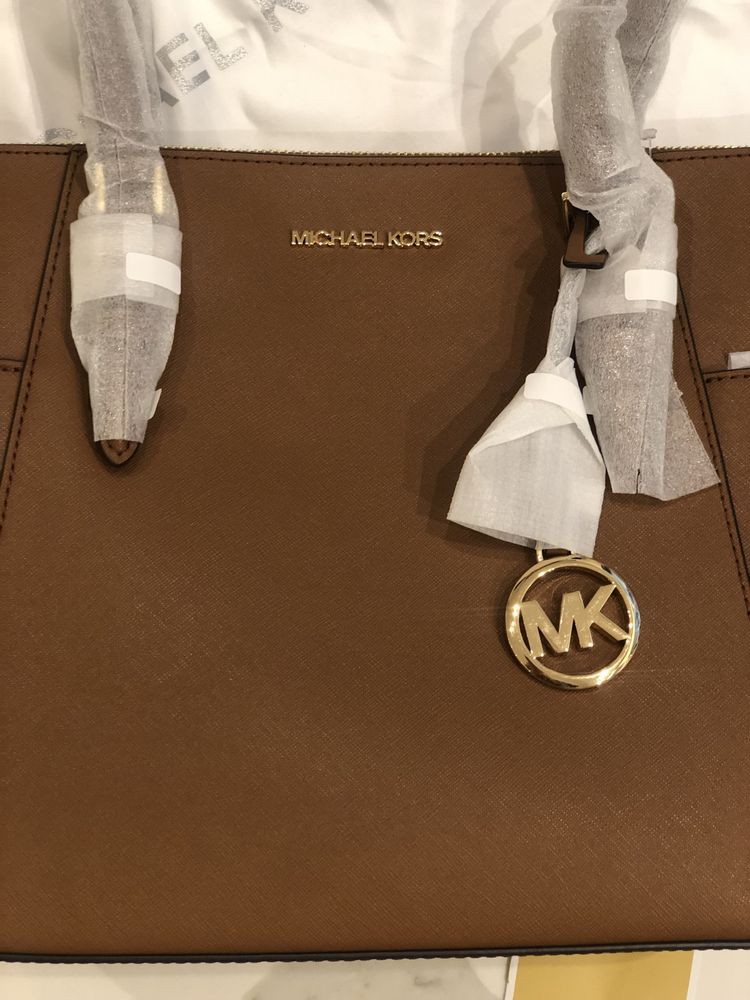 Michael Kors Torebka Charlotte Signature regulowane paski brelok