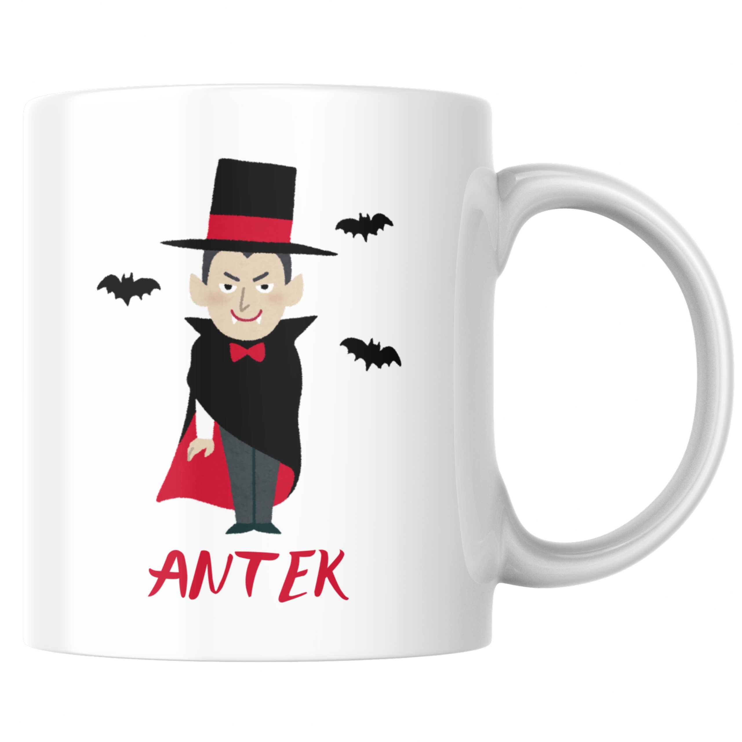 Kubek Halloween dla dziecka wampir IMIĘ personalizacja na prezent