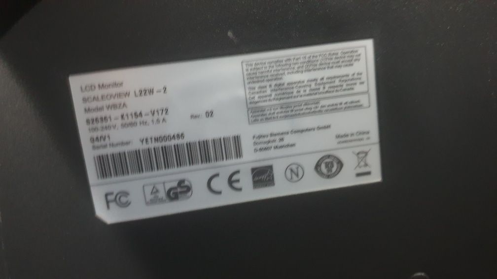 Monitor Fujitsu Siemens