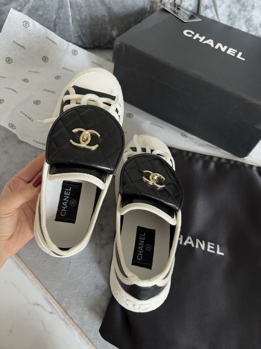 Кеды Chanel черные люкс бренд