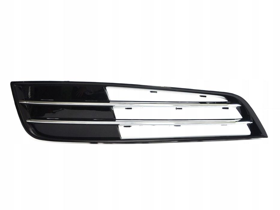 KRATKA ATRAPA zaślepka przednia PRAWA AUDI A8 D4 2009-2013 CZARNY POŁYSK