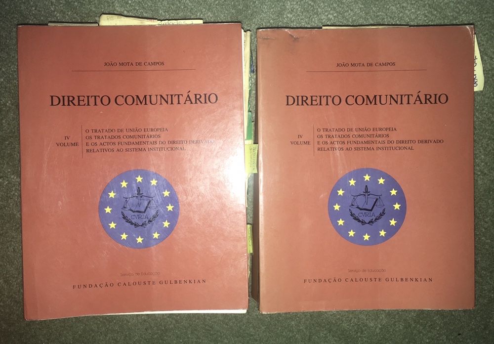 2 Livros Direito COMUNITÁRIO – VOLUME IV João Mota de Campos