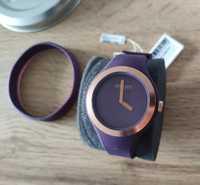 Zegarek AM:PM Club fiolet + opaska, nowy, nieużywany