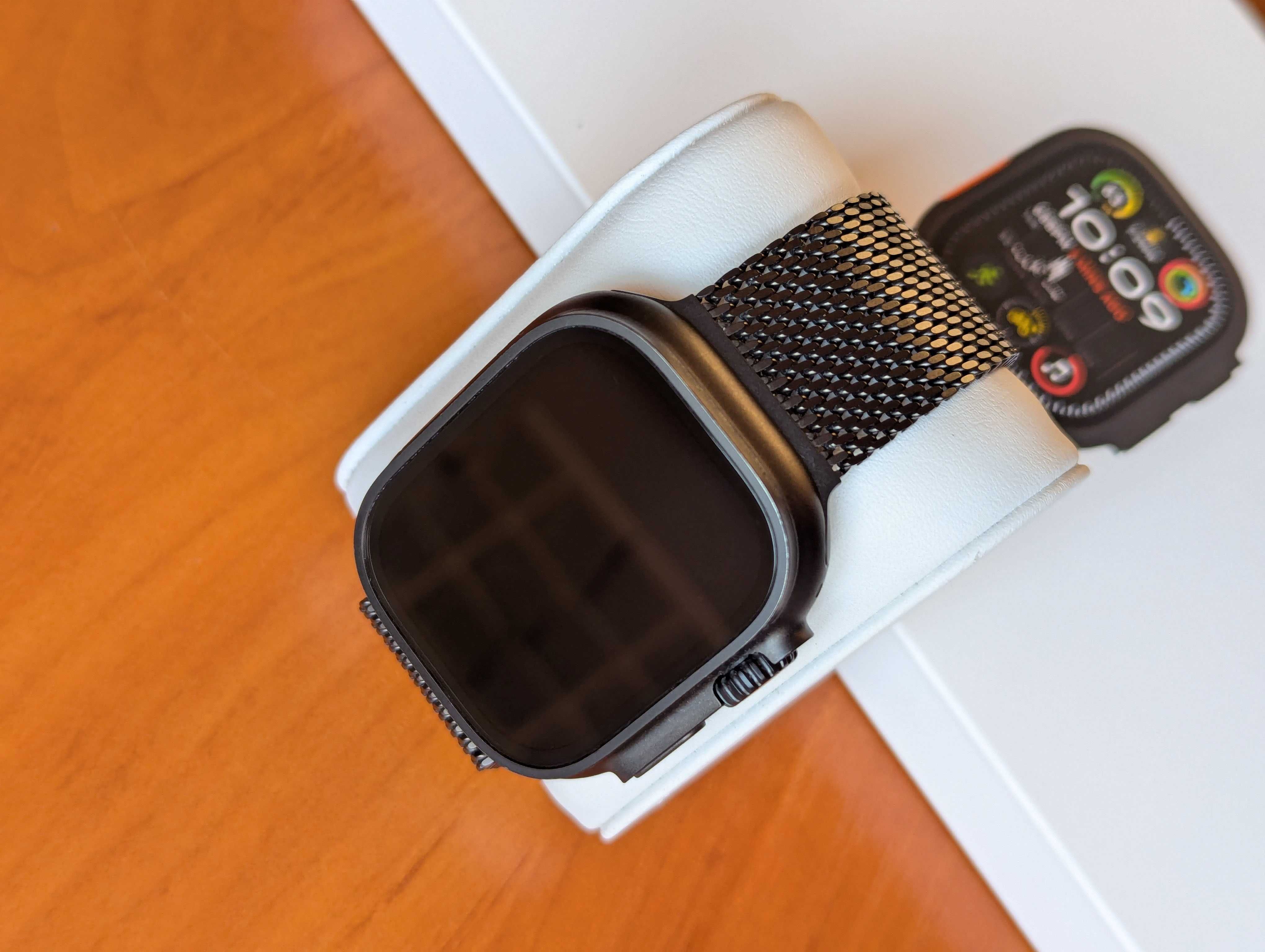 ‼️Apple Watch Ultra 2 Black Titan + Black Titanium Milanese Loop!