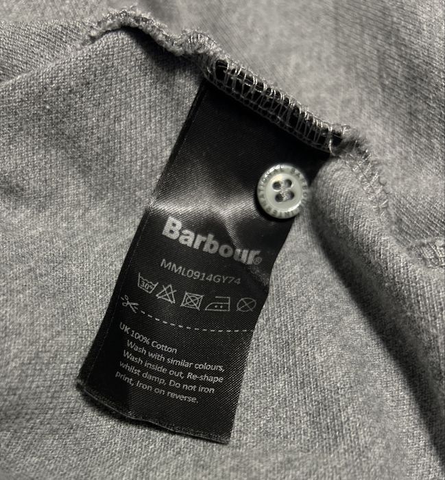 Barbour international поло сірого кольору
