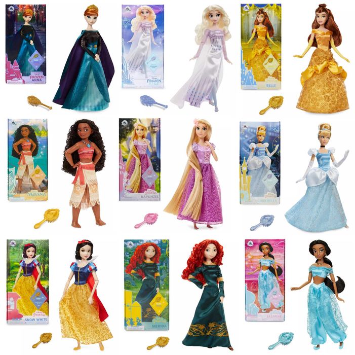 Кукла Дисней Рапунцель Эльза Анна Жасмин Моана Мерида Бель Белоснежка