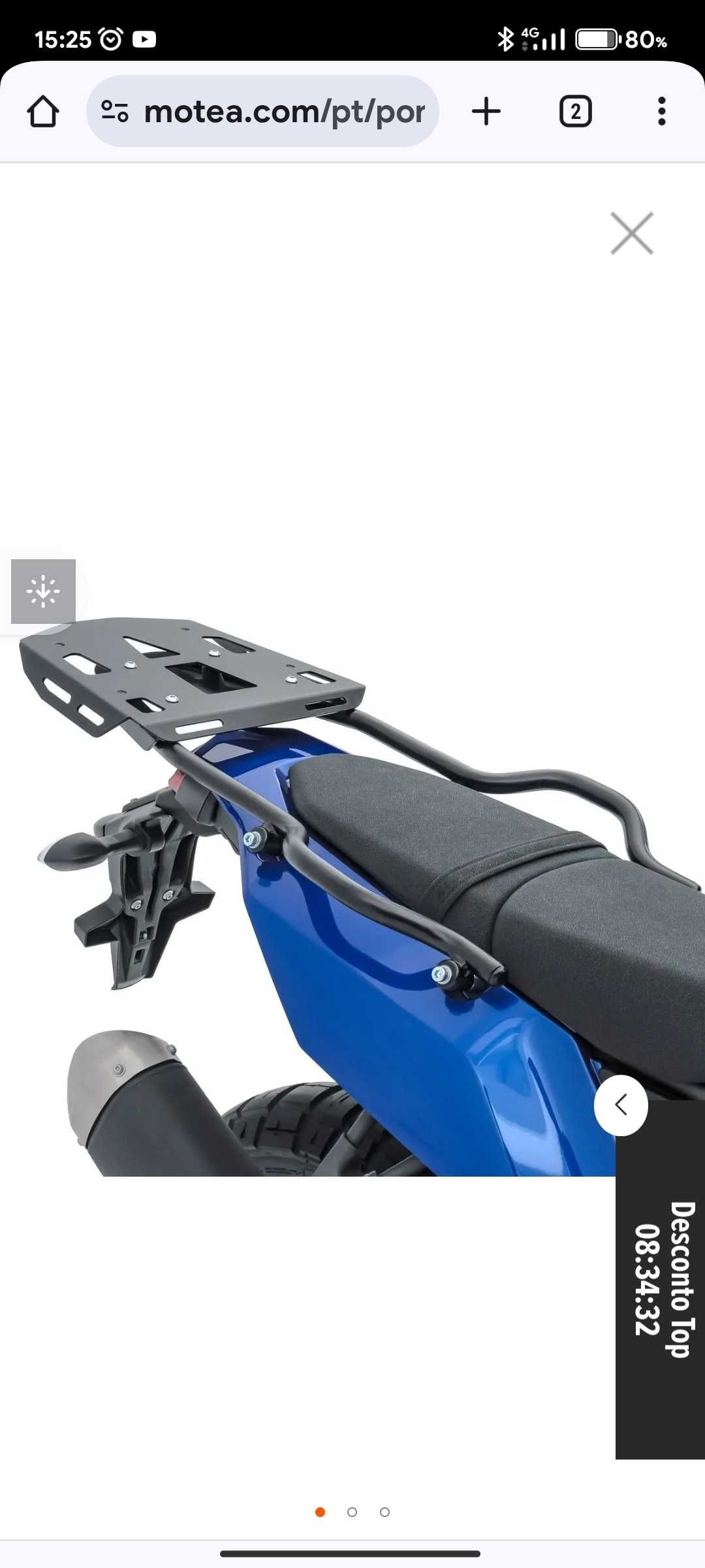 Suporte para topcase Yamaha tenere 700