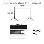 Kit Studio Fotográfico Profissional com suporte ajustável