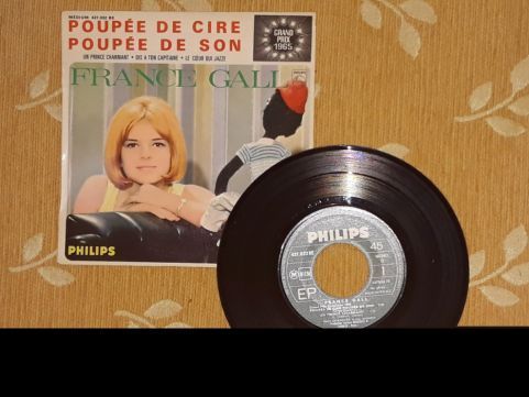 7 vinis musica francesa 45rpm anos 60