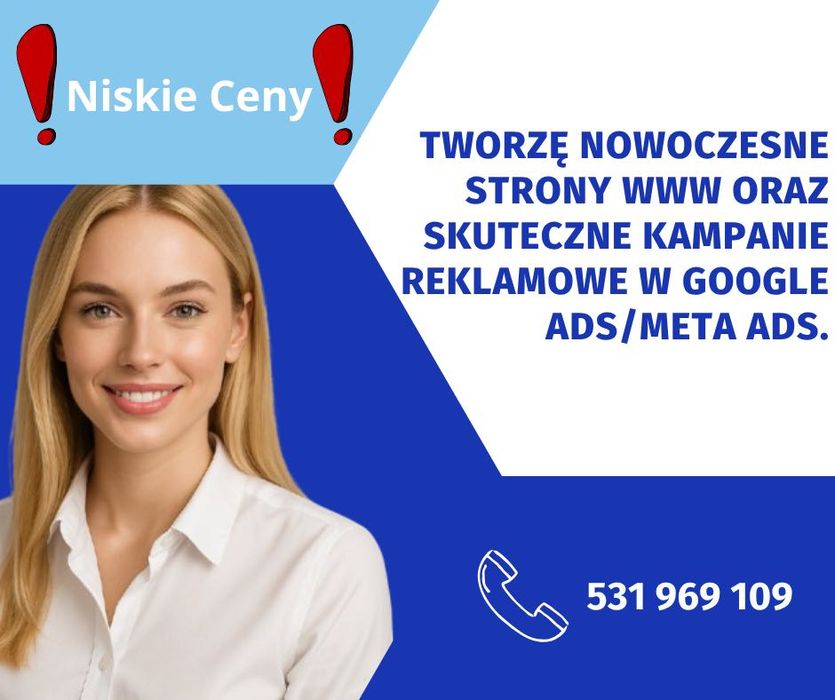 Google Ads/ Strony WWW/ Pozycjonowanie/Meta Ads