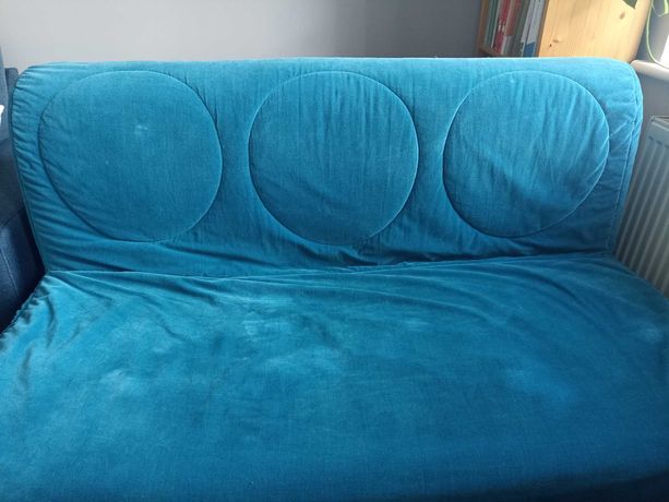 Sofa 2-osobowa rozkładana Lycksele IKEA turkusowa