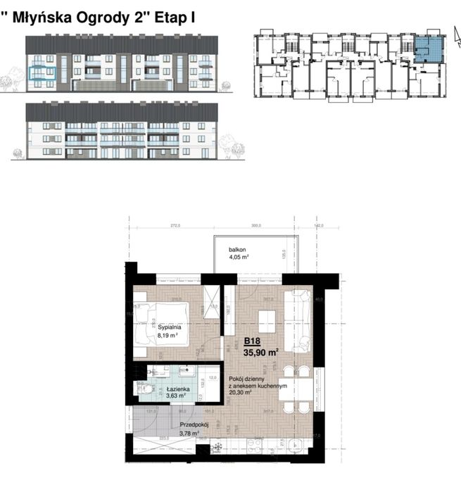 MIESZKANIE 36,5 mkw, 2 pokoje, 1 pietro, gotowe do wprowadzenia