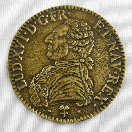 Medalha de Luís XVI em bronze, França
