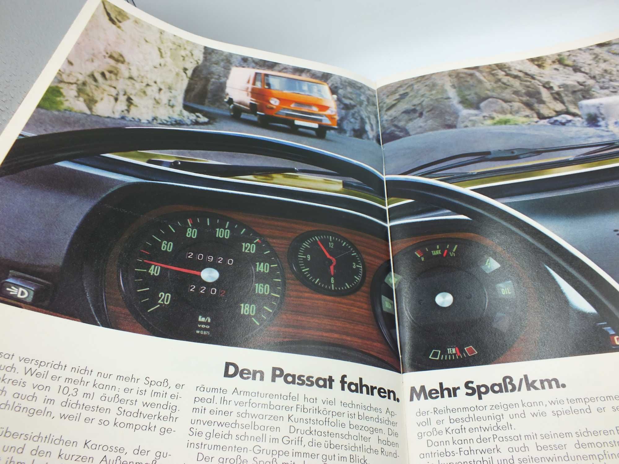 Folder reklamowy prospekt LEGENDARNY  VW Passat 1974 r