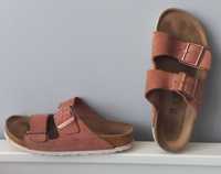 Klapki Birkenstock 38 ,5 pudrowy róż