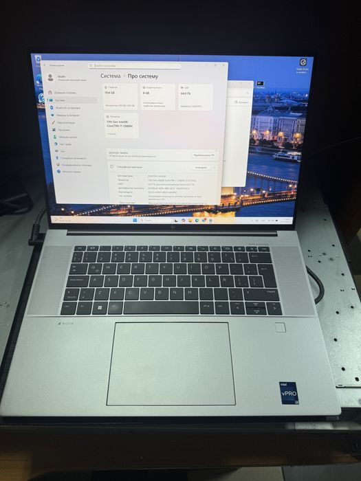 робоча станція HP zbook i7, 64gb, rtx4070, 4k