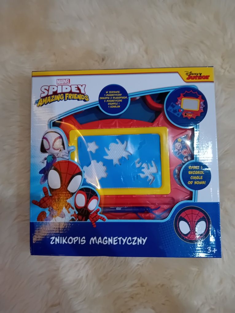 Znikopis magnetyczny Spider-man + 2 stemple i szablon