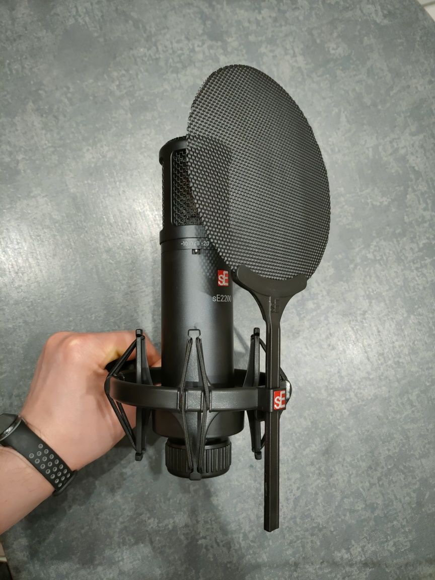 Конденсаторний мікрофон Se2200 стан нового!   комплект: павук+поп-філь