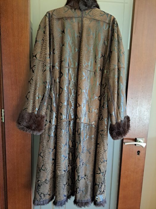 Kożuch naturalny damski TANIO 46