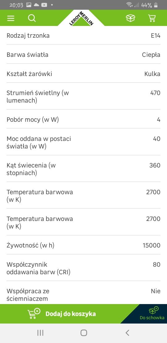 Żarówki LED 7 szt. transparentne