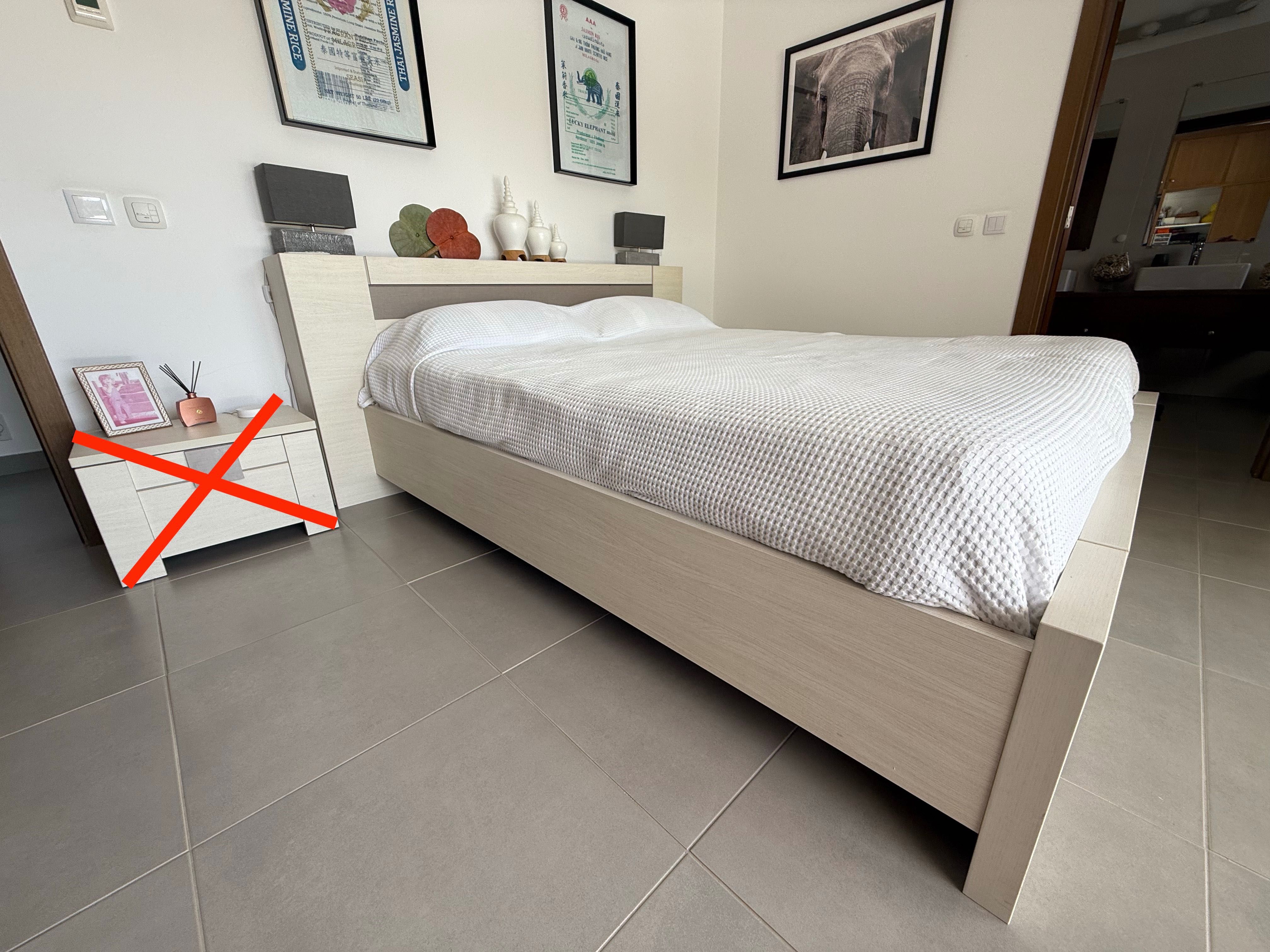 Cama casal com colchao / Queen size bed with mattress