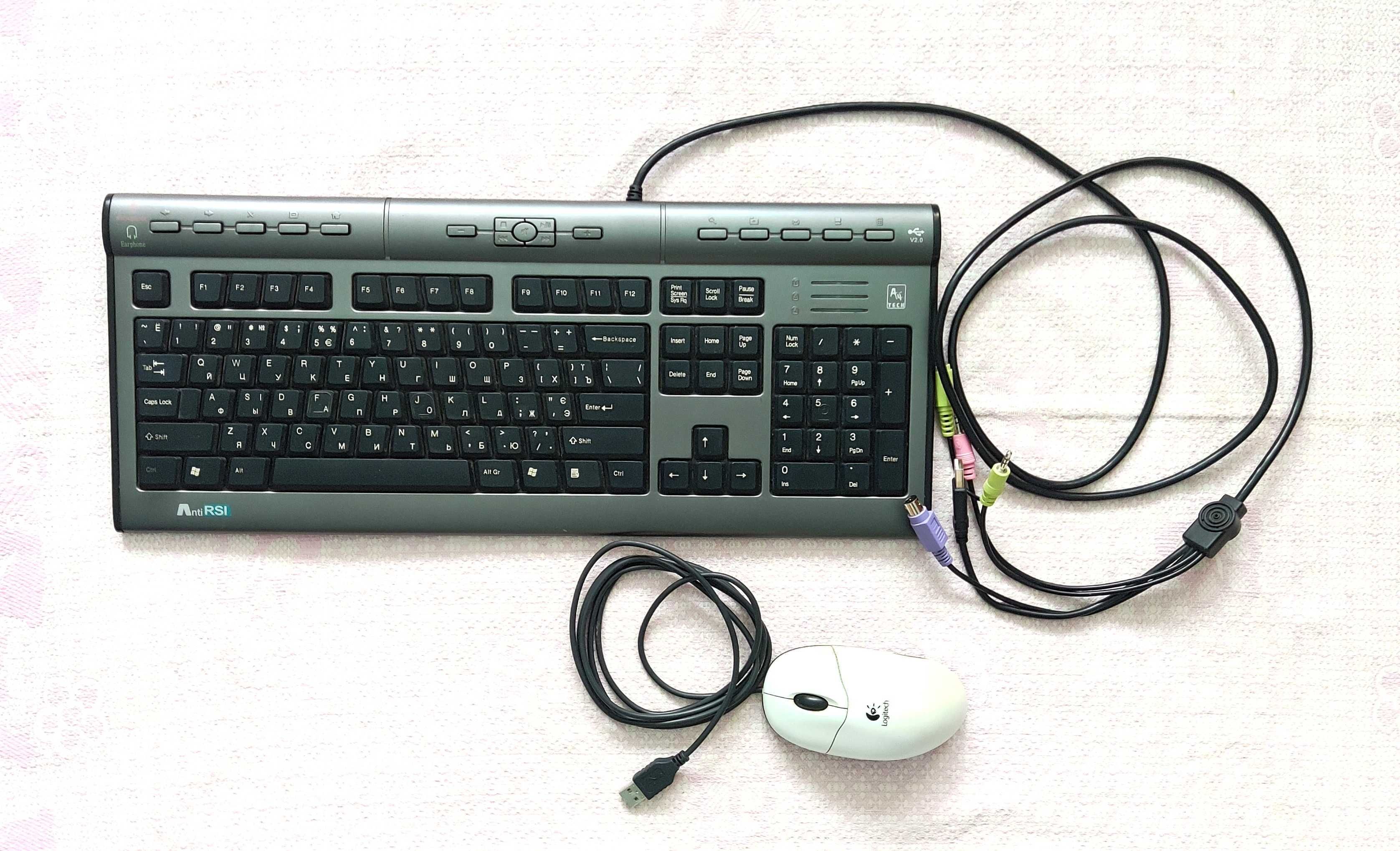 Клавіатура A4Tech з мишею Logitech