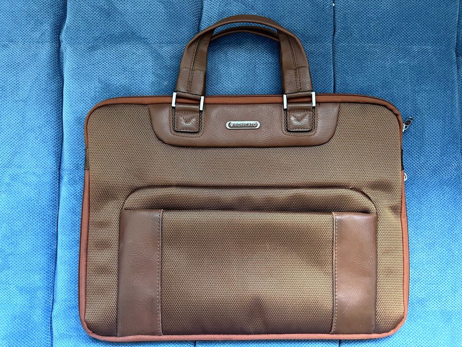 Дуже якісна Сумка для ноутбука 16" Roncato (нейлон/поліестер та шкіра)