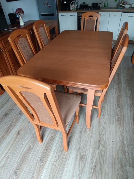 Stół do salonu,jadalni z krzesłami kpl.