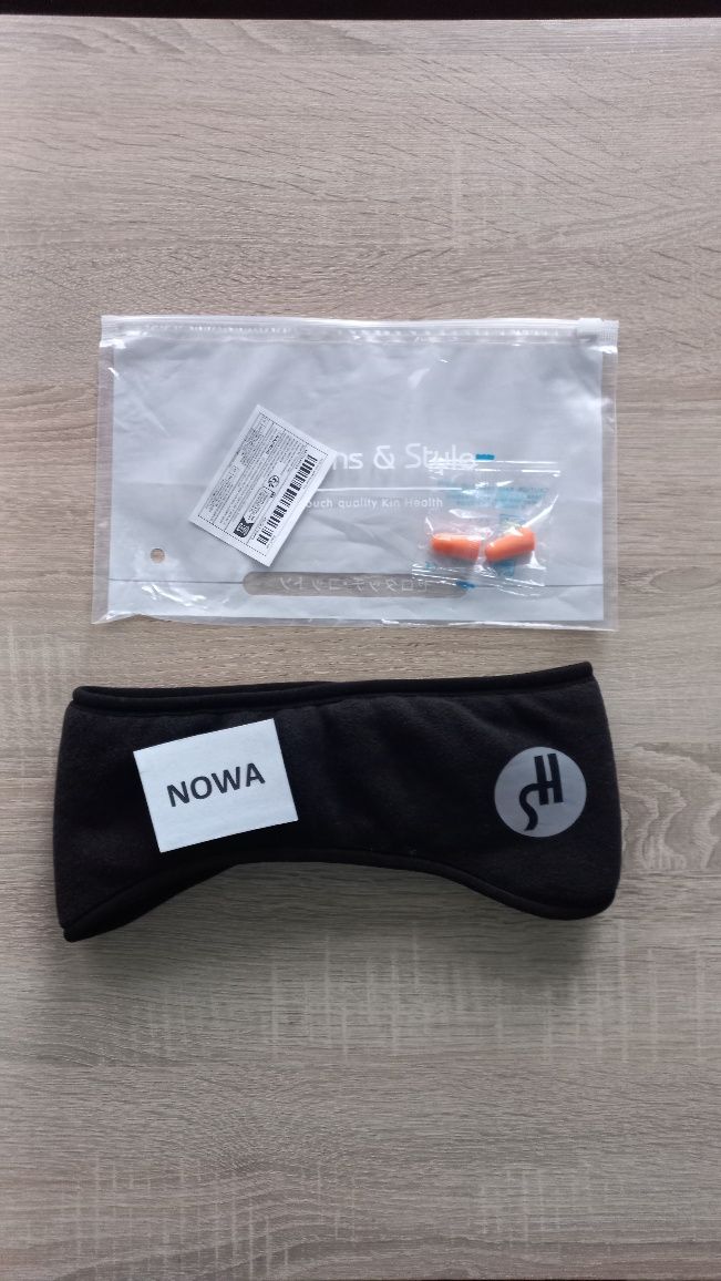 nowa- opaska wyciszająca, sportowa + zatyczki do uszu/ unisex