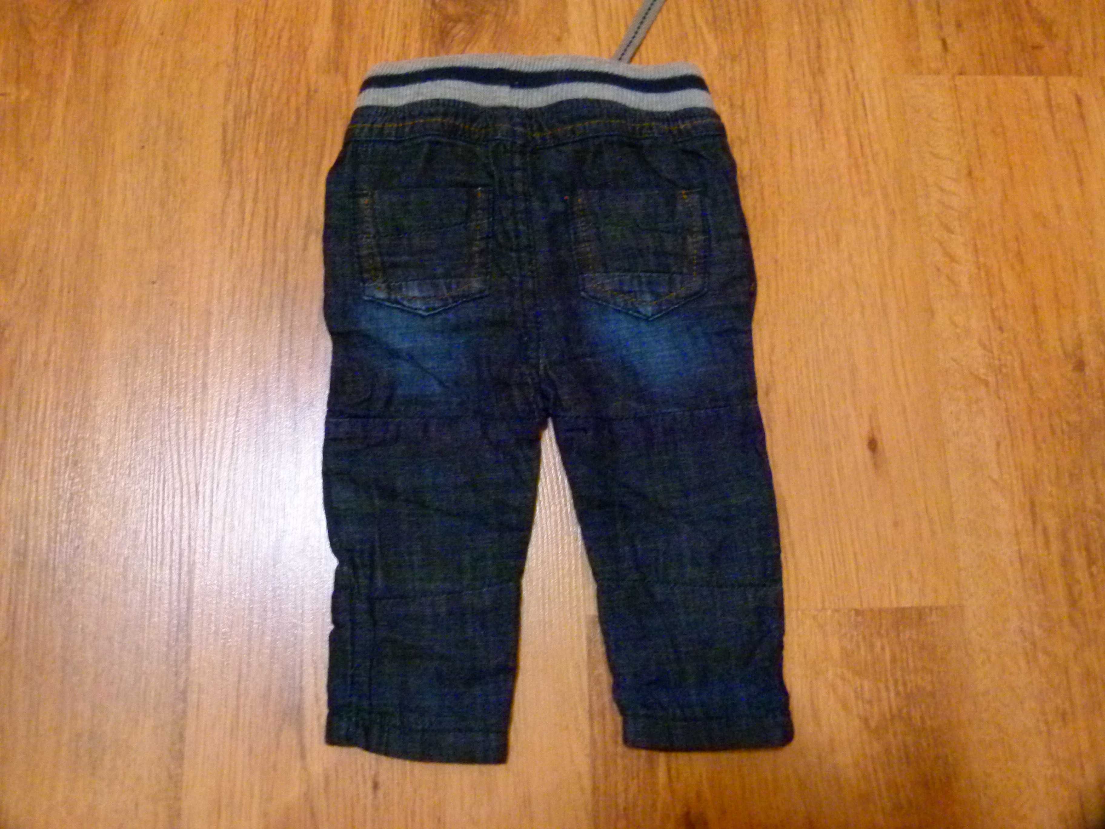rozm. 62 Primark spodnie miękki jeans ocieplane zimowe chłopięce