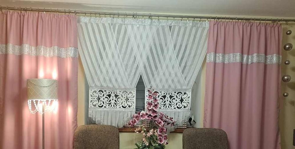 Dwa panele dekoracyjne okienne ażurowe/filcowe