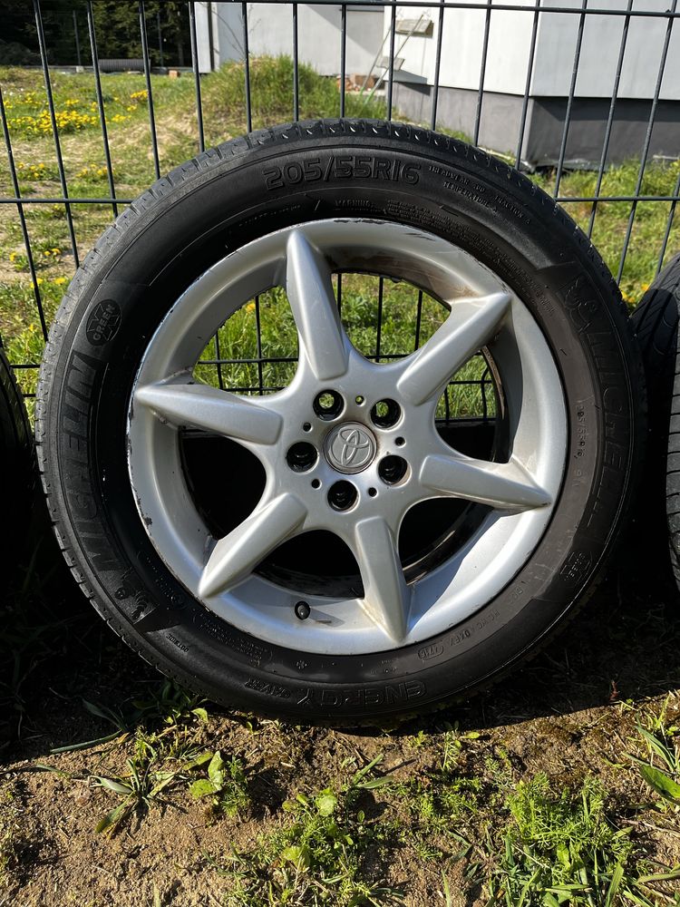 Felgi toyota 5x100 z oponami letnimi michellin 205/55 16R