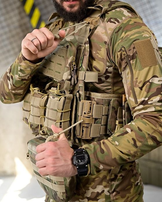 Плитоноска з рюкзаком + 7 ПІДСУМКІВ + напашник Мультикам + Сумка скиду