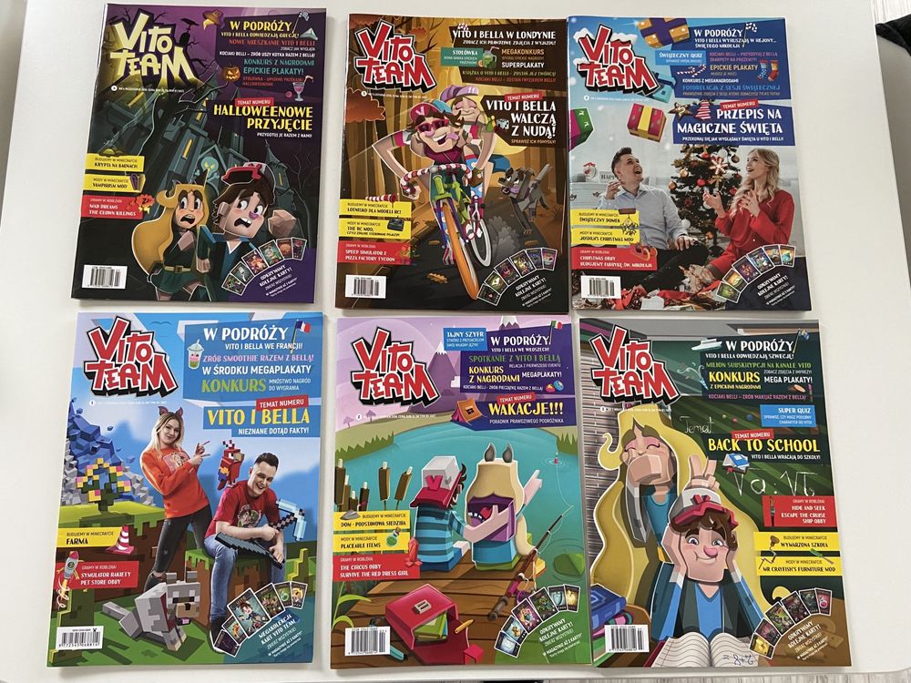 Vito Team zestaw 12 magazynów z plakatami z 2018 roku Vito i Bella