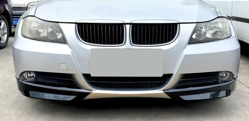 Dokładka zderzaka splitter CZARNY POŁYSK dla BMW E90 E91 2005/2008