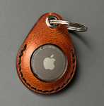 LEATHER CASE Skórzany BRELOK Ręcznie Szyty Do APPLE AIRTAG Skóra Natur
