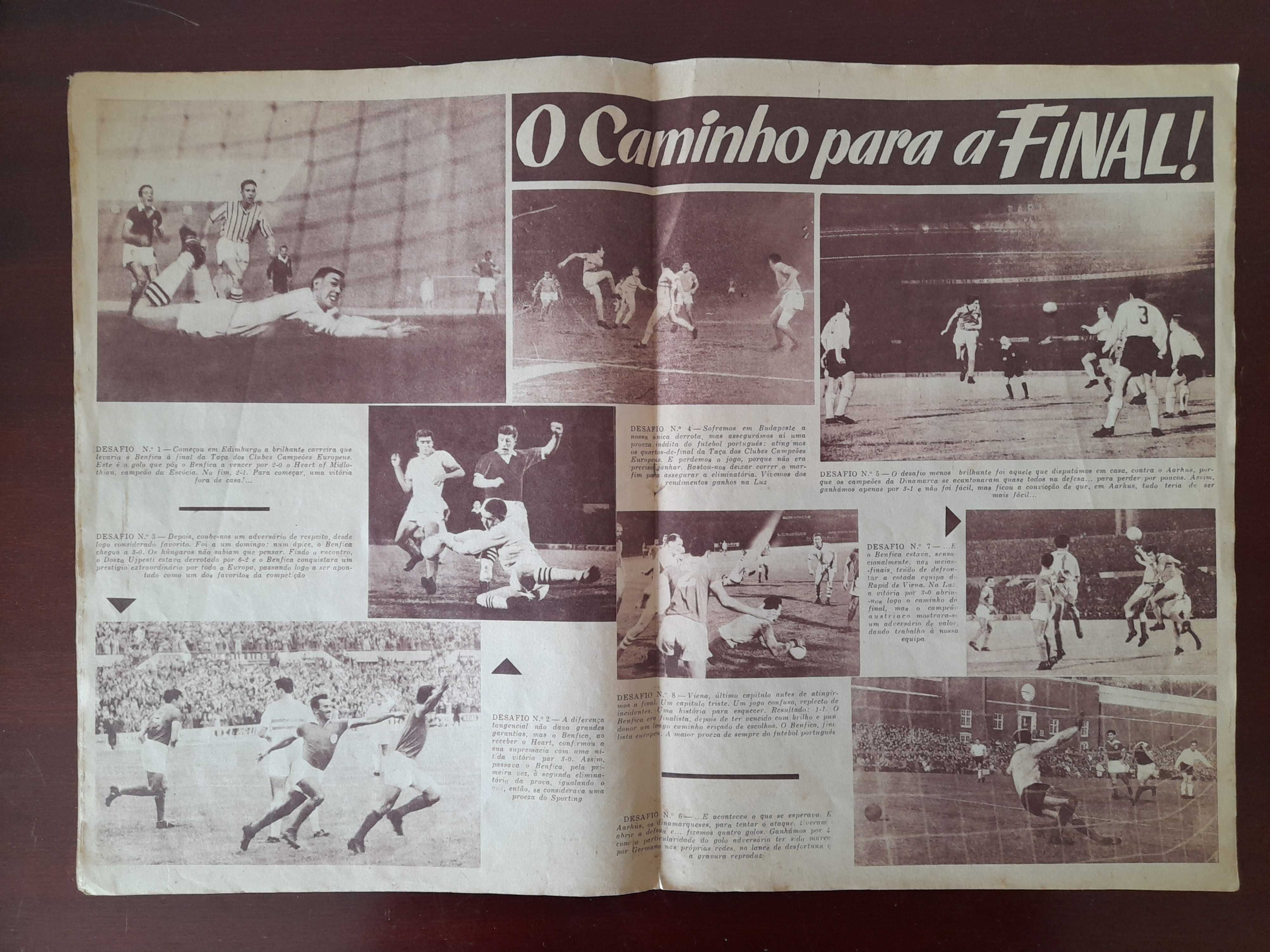 Revista Programa Benfica Ilustrado 1961 Final Taça Campeões Europeus