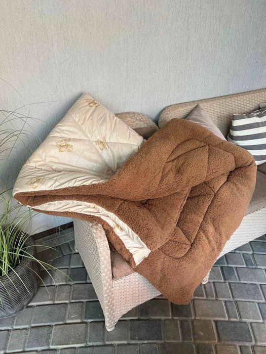 Ковдра верблюд, на овчині півтораспальний, двоспальний, євро
