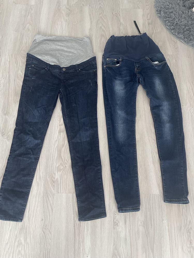 Spodnie ciążowe 4 pary L / XL jeansy paka / zestaw