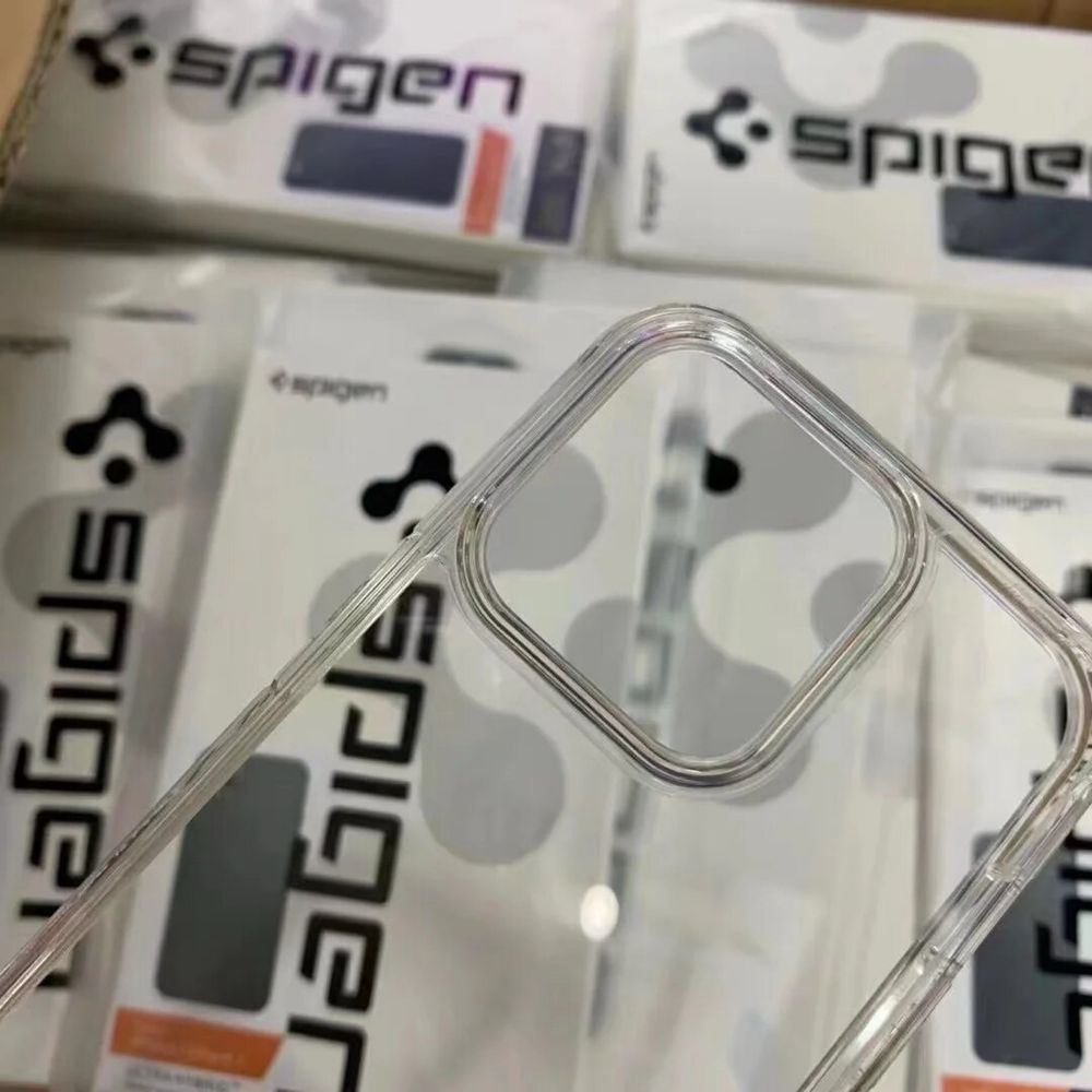 Ультрагибридный прозрачный чехол Spigen С защитой  для Apple iPhone