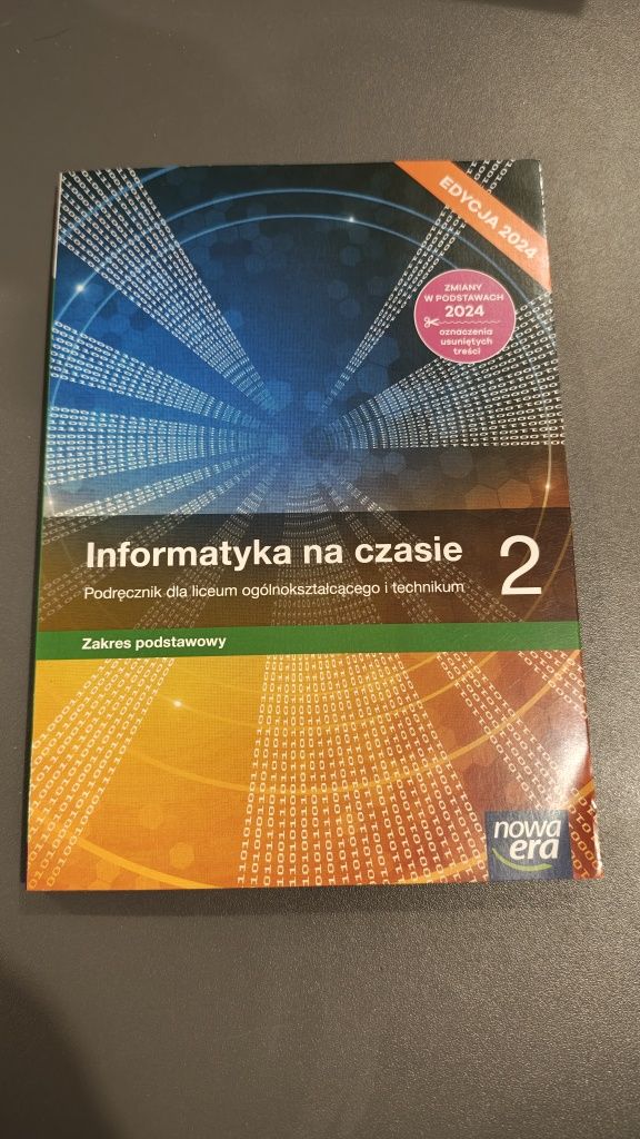 Podręcznik do Liceum  i Technikum Informatyka na czasie klasa 2