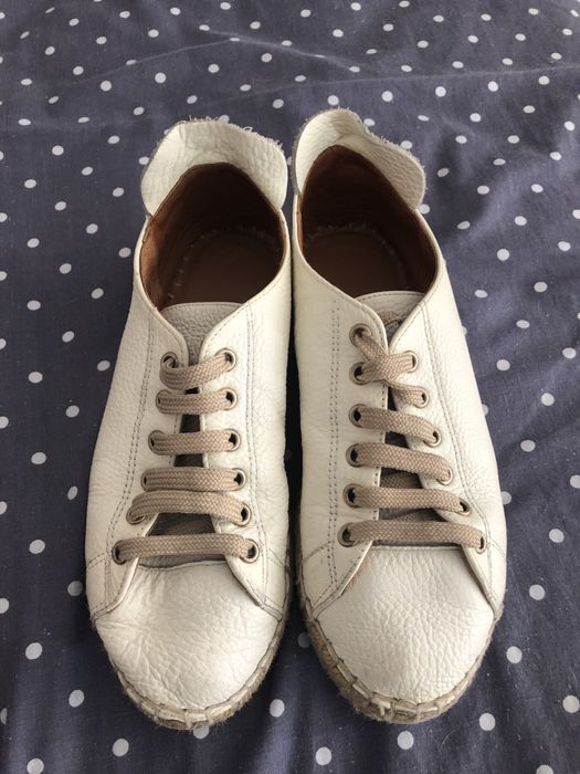 Еспадрилʼї, кросівки, кеди шкіряні, на плетеній підошві