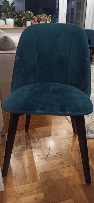 Krzesła welurowe 3 szt