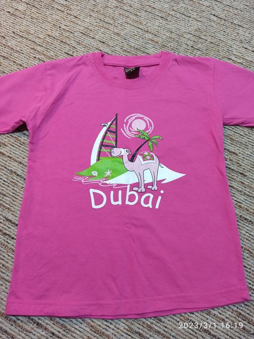Różowy T-Shirt 116 dla dziewczynki bdb