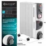 Grzejnik olejowy żeberkowy 3 TRYBY grzania 11 ŻEBEREK 2500W