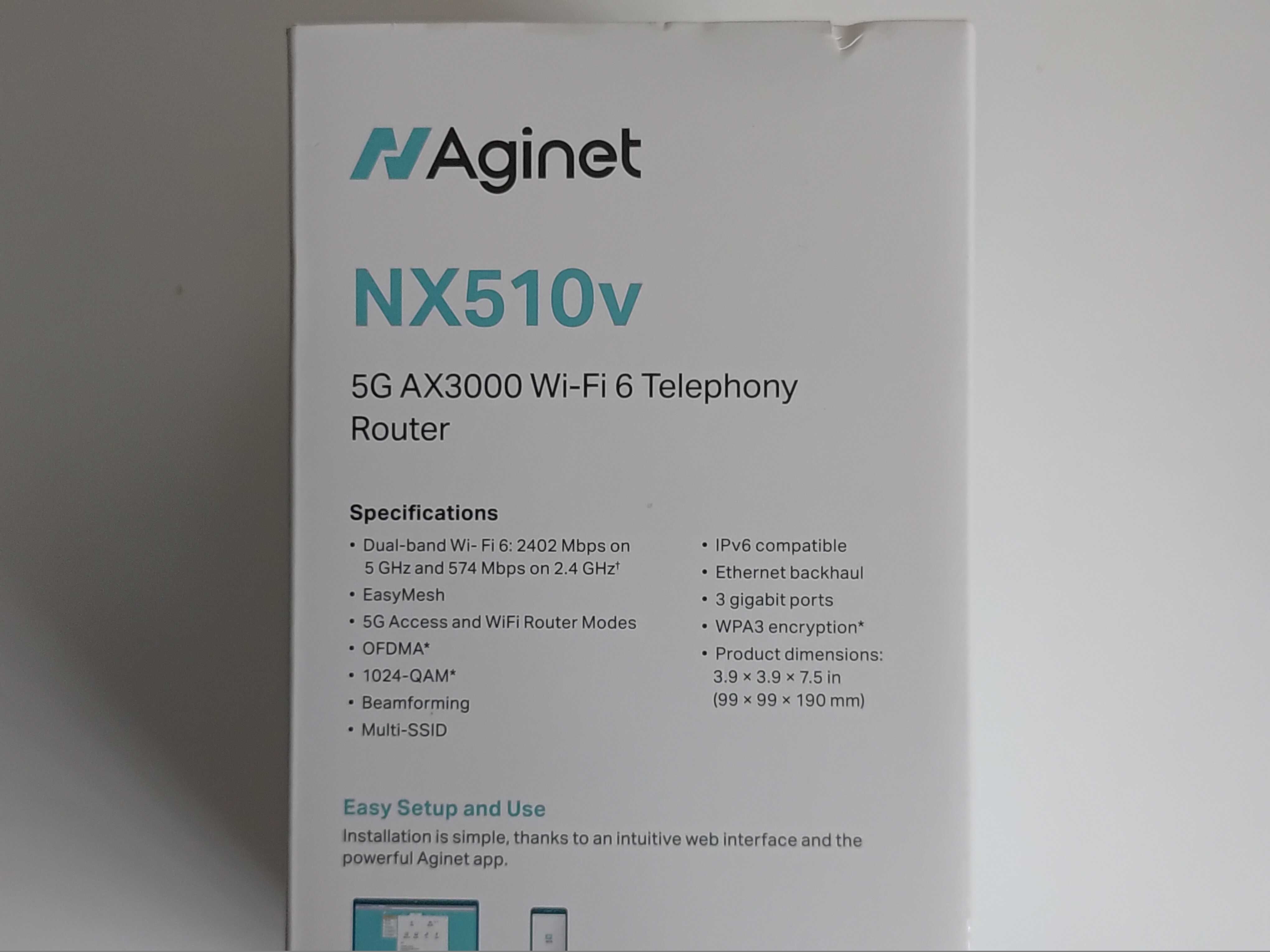 TP-Link 5G NX510v AX3000 Cat6, Dwupasmowy 2,4GHz / 5GHz, karta SIM