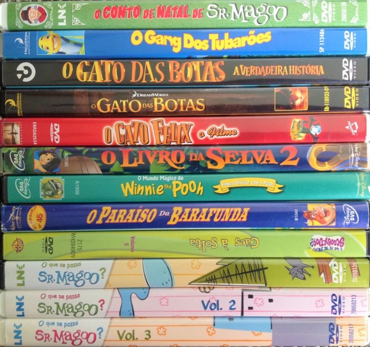 72 DVDs - ANIMAÇÃO - Raros - Como Novos