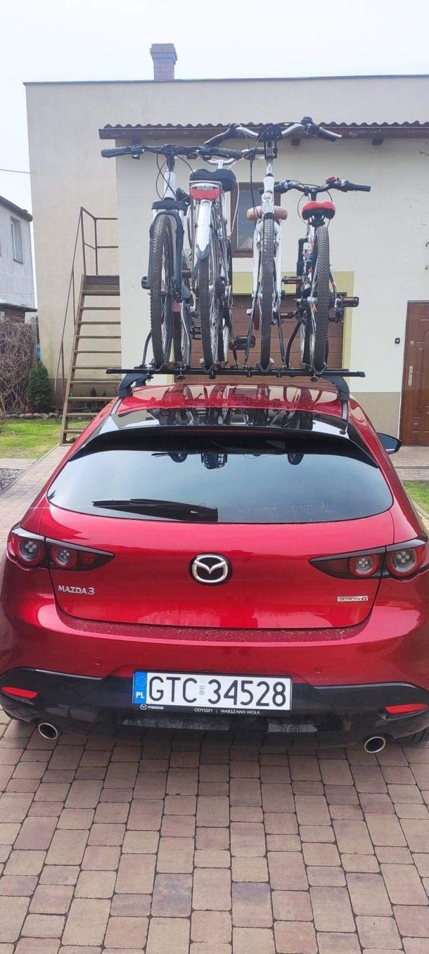 Kompletny bagażnik dachowy Mazda 3 BP od 2019 HB belki pod  rowery, bo