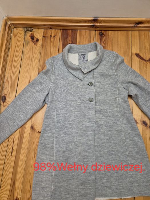 Sweter, płaszczyk, kardigan MYBC r.44 98% WEŁNY DZIEWICZEJ.