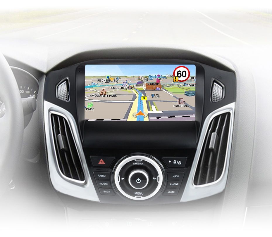 Rádio Android  9" Ford Focus 3 CARPLAY 8-core 4/64GB GPS WIFI 4G Novo